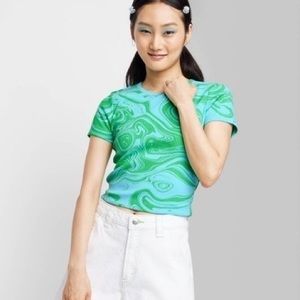 Wild Fable 90’s/Y2K Marble Crop Top